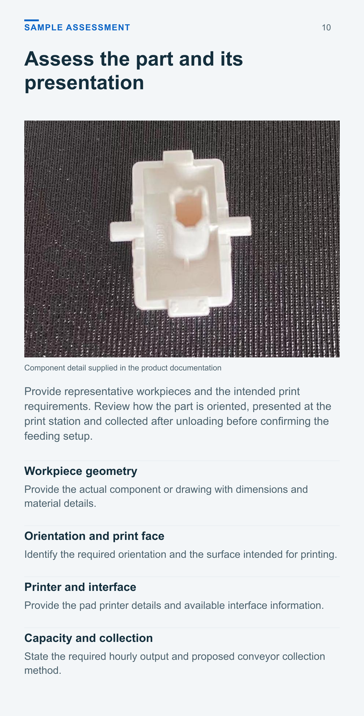 Automatic Feeding and Unloading System for Pad Printing Machines — sample assessment