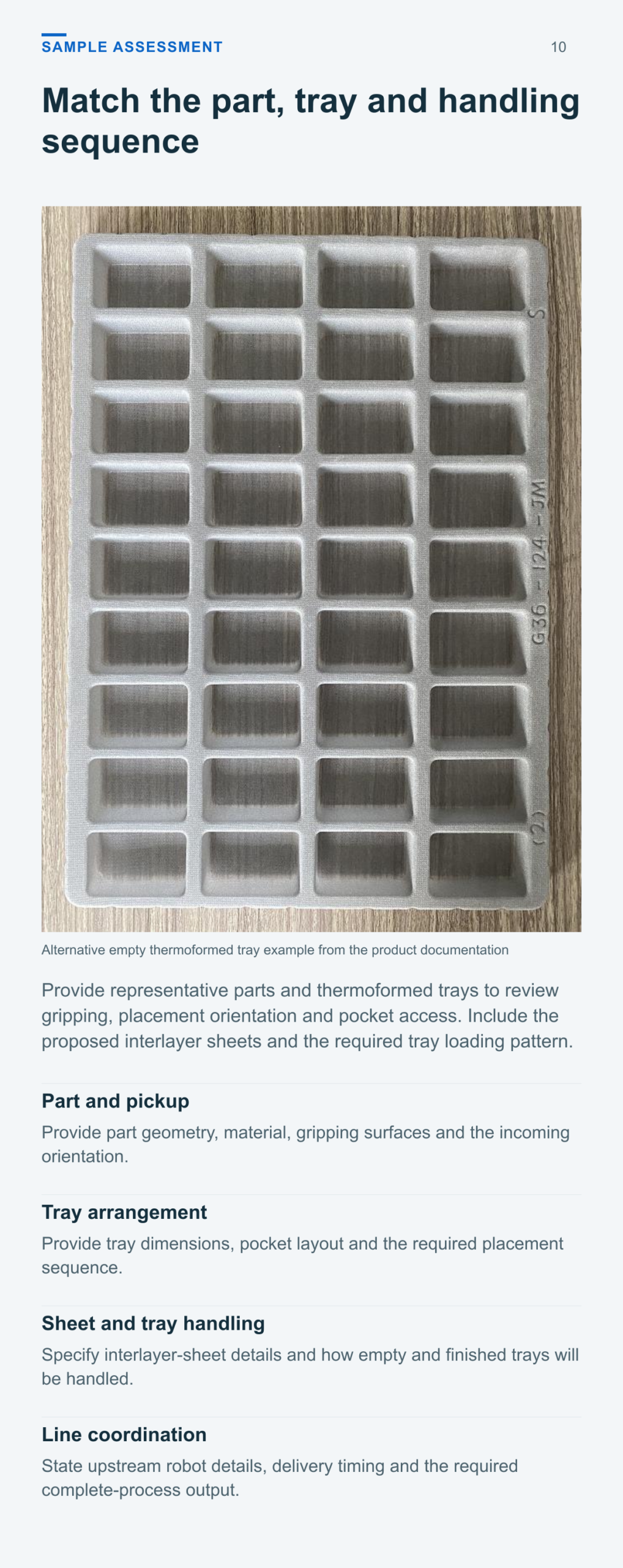Tray Loading and Stacking Machine (Two Tray Stack Positions, Conveyor Infeed) — sample assessment