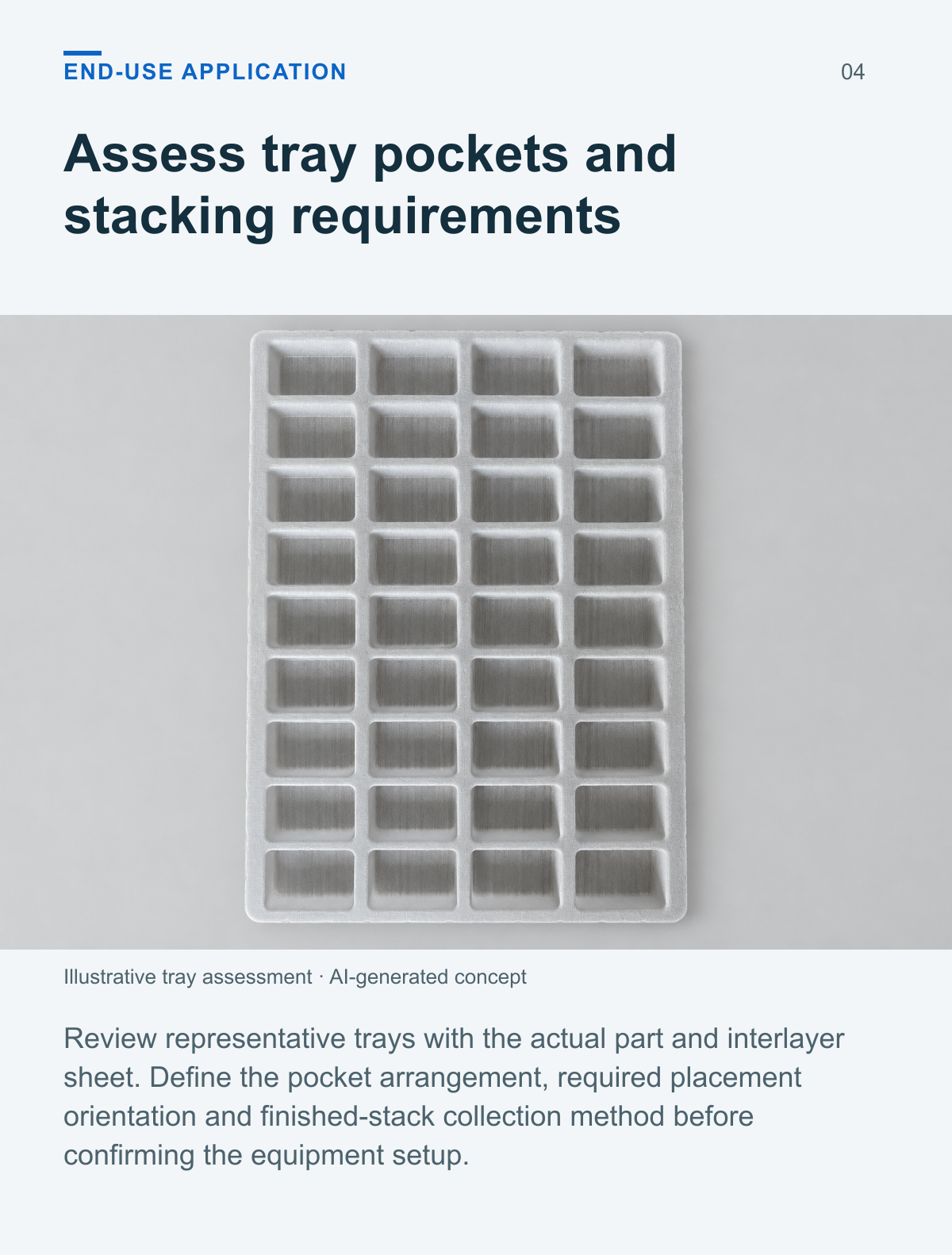 Tray Loading and Stacking Machine (Two Tray Stack Positions, Conveyor Discharge) — end use application
