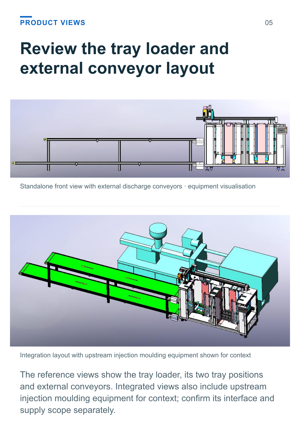 Tray Loading and Stacking Machine (Two Tray Stack Positions, Conveyor Discharge) — product views
