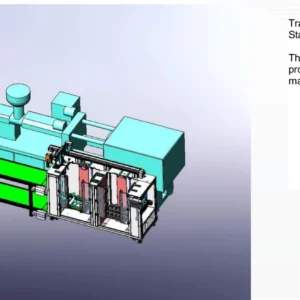 Tray Loading and Stacking Machine (Two Tray Stack Positions, Conveyor Discharge) — Equipment layout