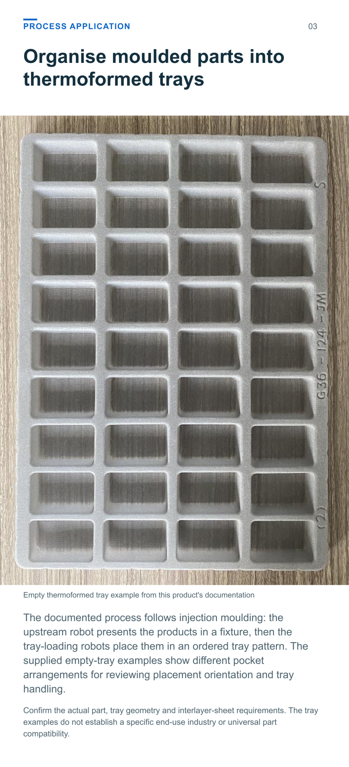 Tray Loading and Stacking Machine (Four Tray Stack Positions) — process application