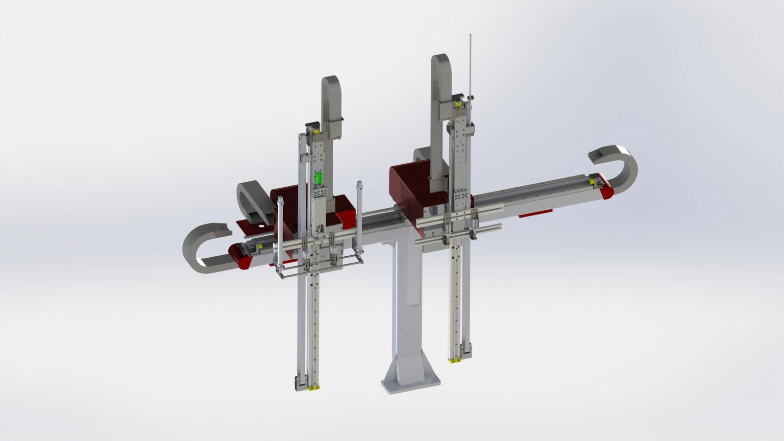 PE Christmas Tree Injection Molding Robot (Single-Level, 2-Output) — Front three quarter view B