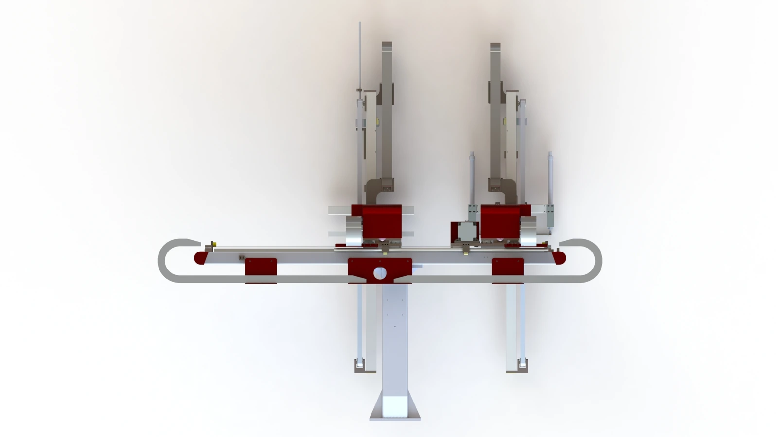 PE Christmas Tree Injection Molding Robot (Single-Level, 2-Output) — Rear view