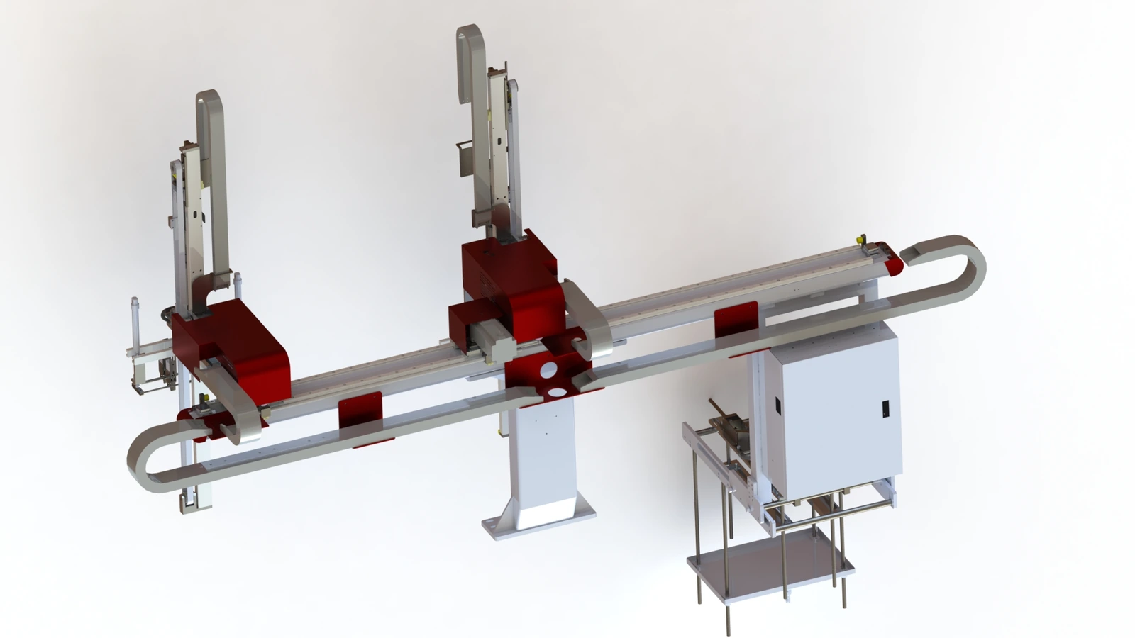 PE Christmas Tree Injection Molding Robot (Dual-Level, 4-Output) — Rear three quarter view B