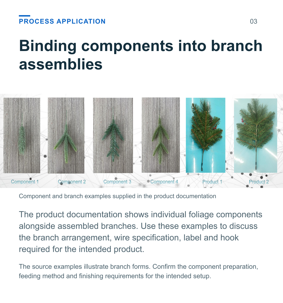 Artificial Christmas Tree Branch Binding Machine — process application