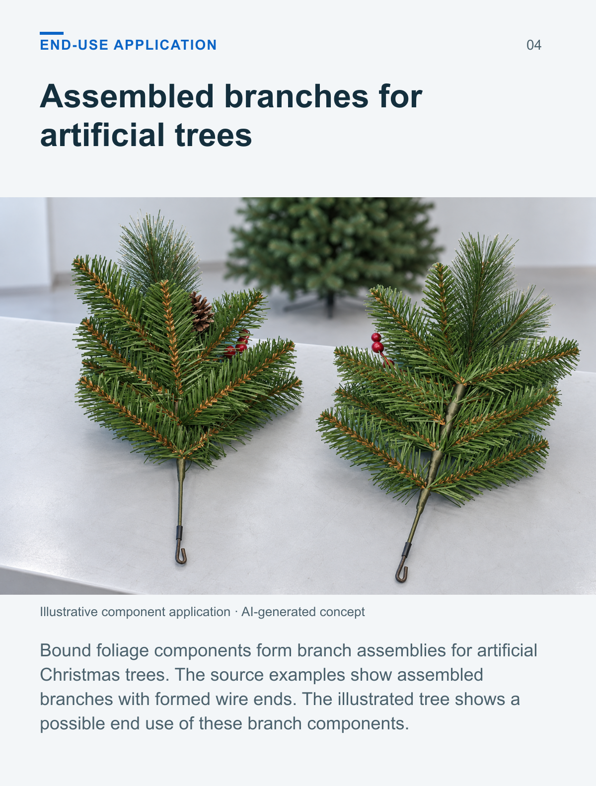 Artificial Christmas Tree Branch Binding Machine — end use application
