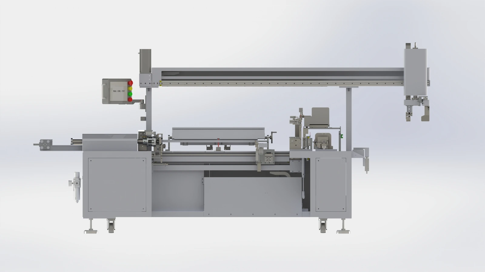 Artificial Christmas Tree Branch Binding Machine — Control panel side front view