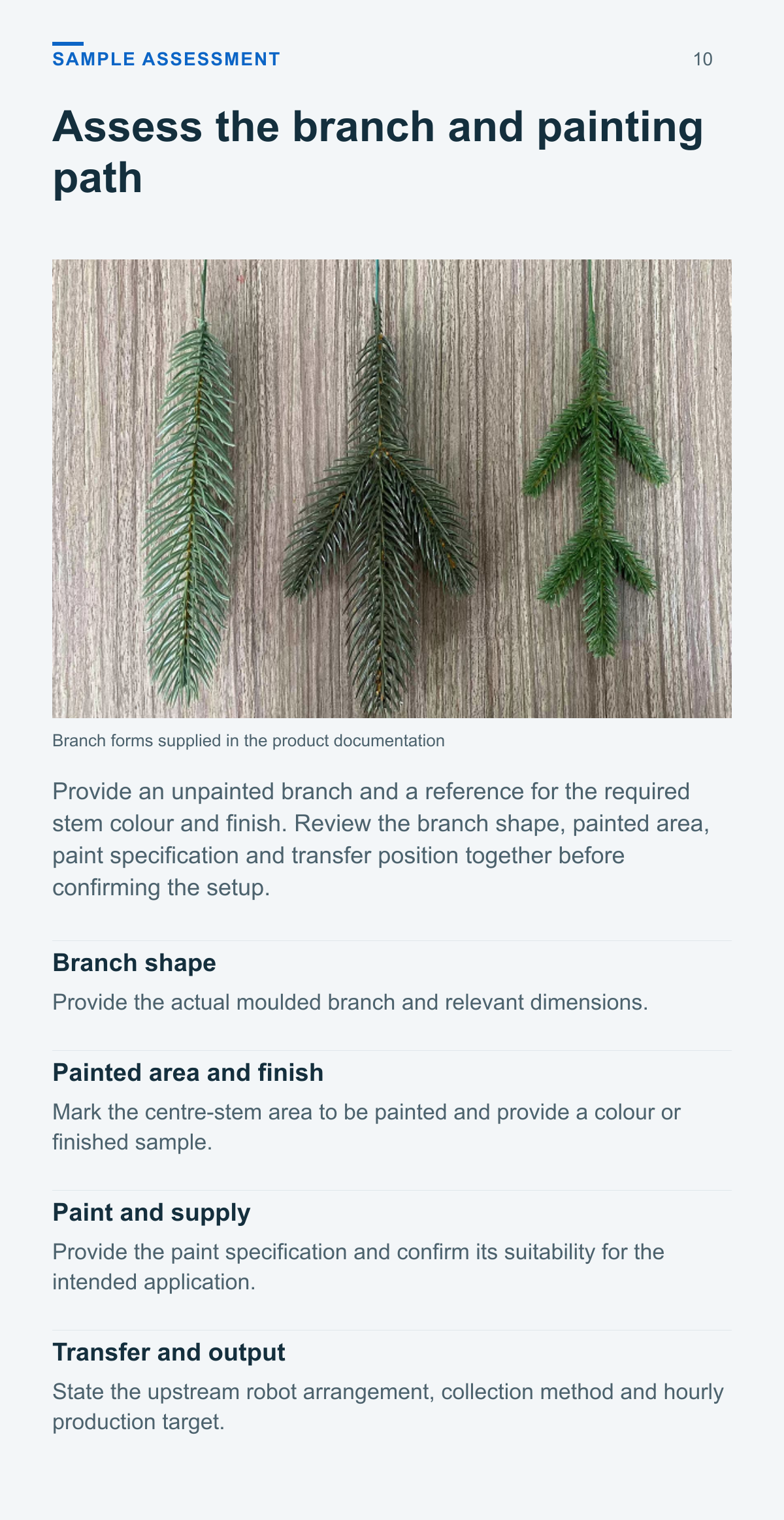 PE Christmas Tree Branch Painting Machine (Single-Level, 4-Output) — sample assessment