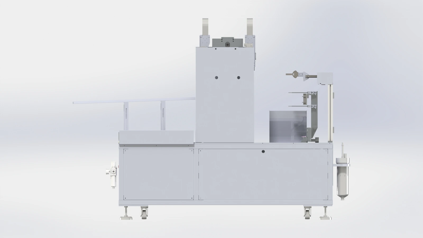 PE Christmas Tree Branch Painting Machine (Single-Level, 4-Output) — Rear view