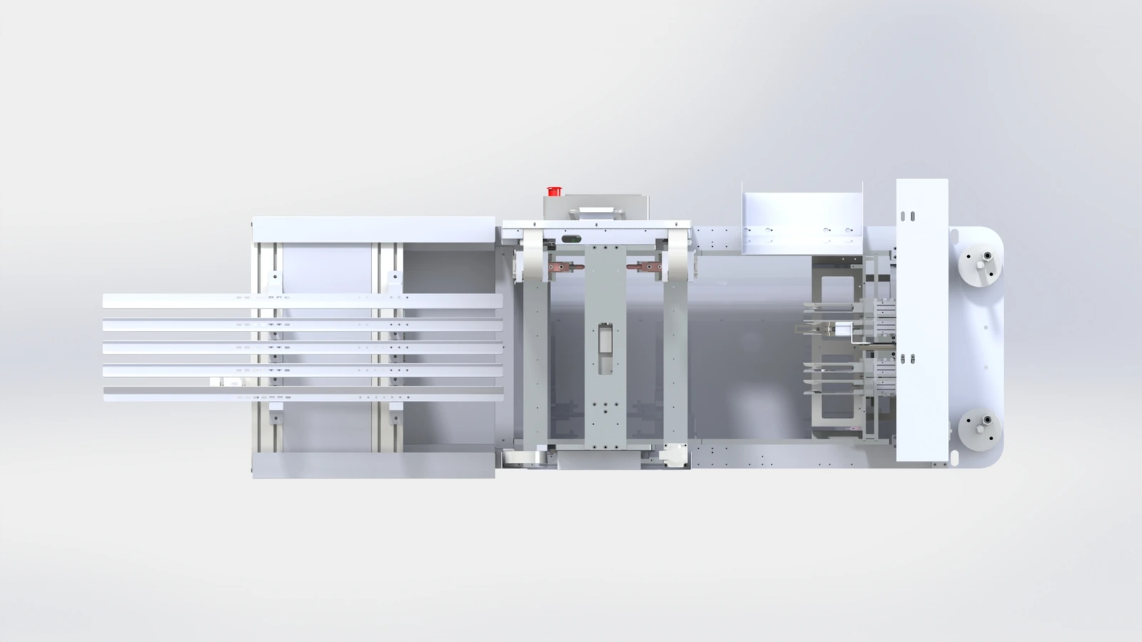 PE Christmas Tree Branch Painting Machine (Single-Level, 4-Output) — Top view