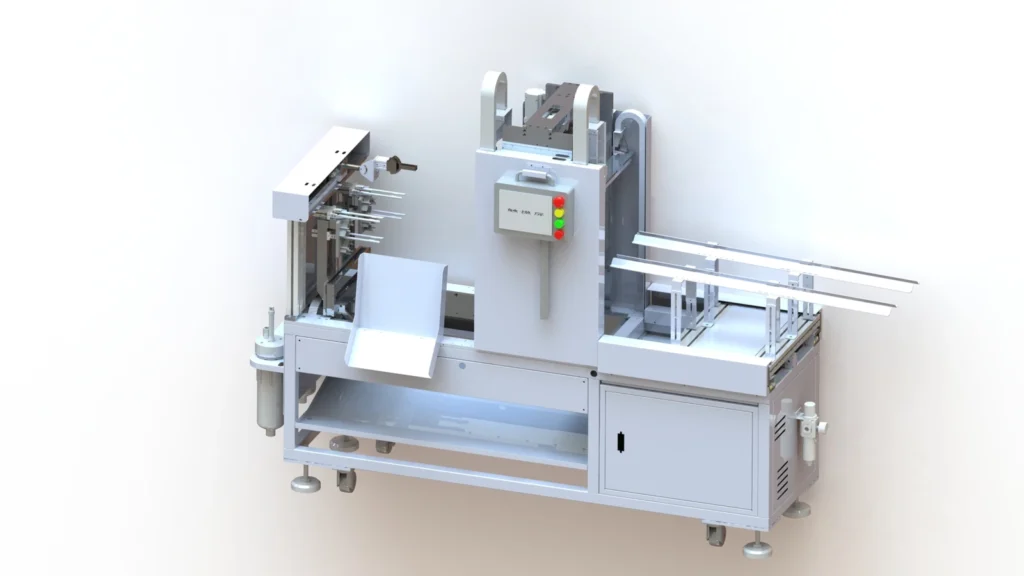 PE Christmas Tree Branch Painting Machine (Single-Level, 2-Output) — Control panel side three quarter view