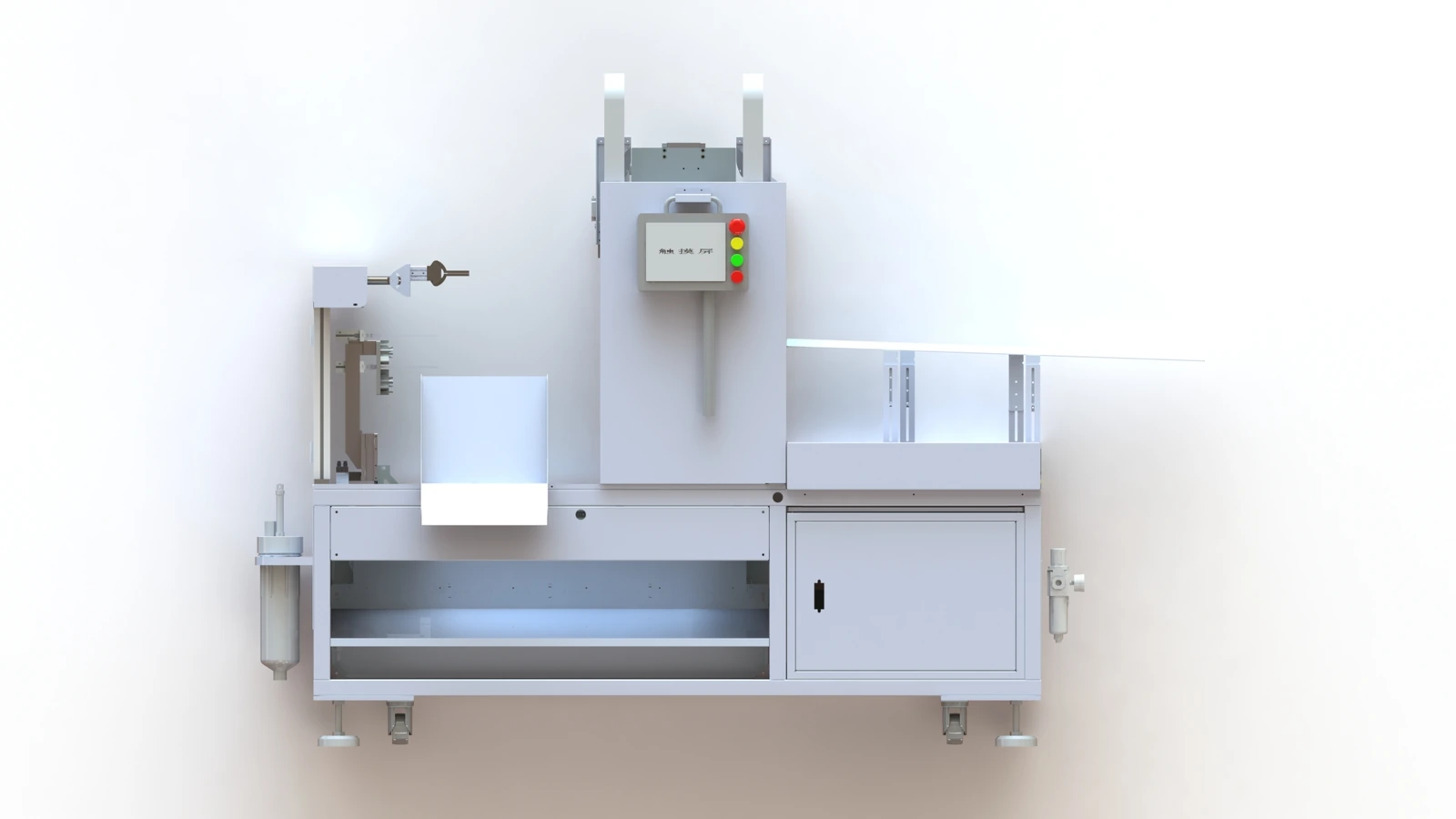 PE Christmas Tree Branch Painting Machine (Single-Level, 2-Output) — Control panel side front view