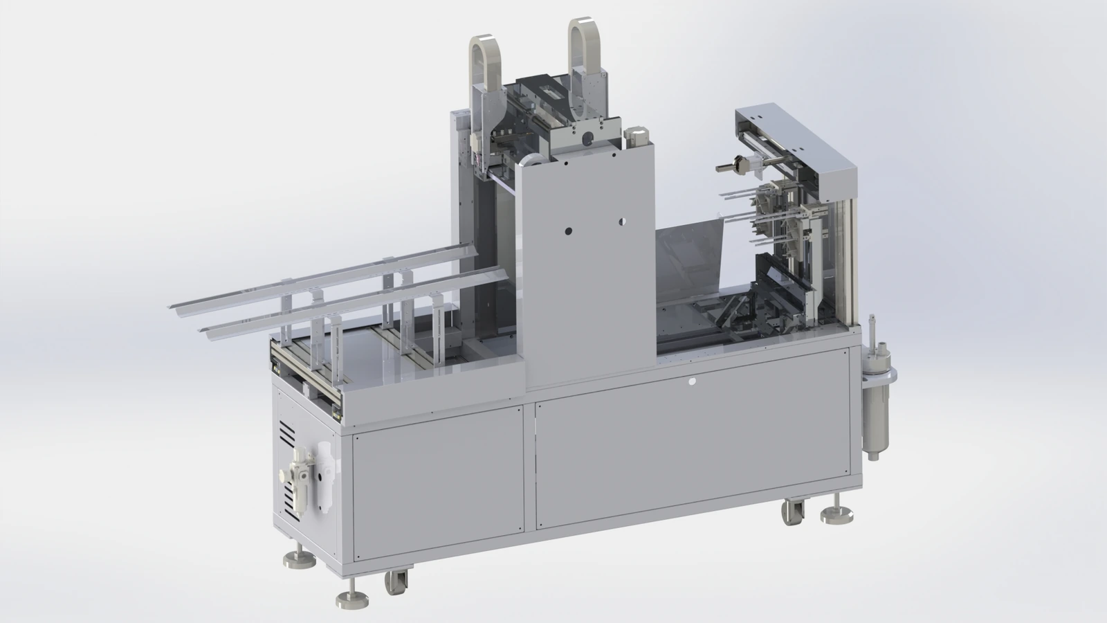 PE Christmas Tree Branch Painting Machine (Single-Level, 2-Output) — Rear three quarter view